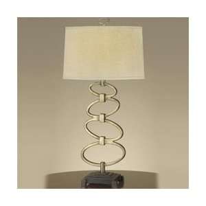  Murray Feiss Burnished Silver Geo Lamp Table: Home 