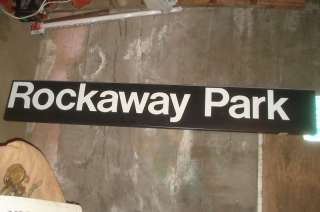NYC SUBWAY AUTHENTIC VINTAGE COLLECTIBLE STATION SIGN ROCKAWAY PARK 