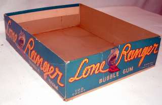 1940s LONE RANGER BUBBLE GUM STORE COUNTER DISPLAY BOX  