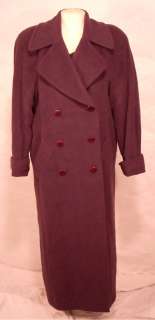 DANA BUCHMAN Womens WOOL ANGORA BLEND Long Coat size S  