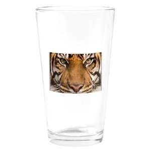  Pint Drinking Glass Sumatran Tiger Face 