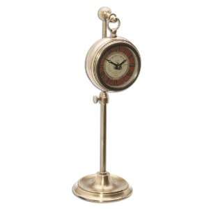  12 Red Parisian Brass Pocket Watch Style Clock on 