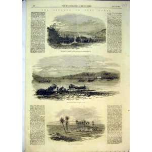  1856 Isthmus Suez Canal Lake Timshah Oasis Pelusium
