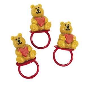 Valentine Bear Sucker Rings   Suckers & Grocery & Gourmet Food