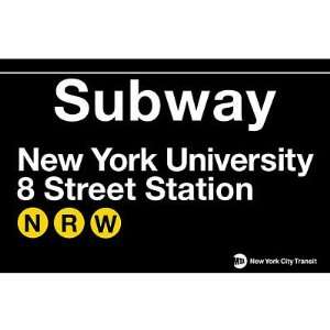  NYU Metal Subway Sign: Home & Kitchen