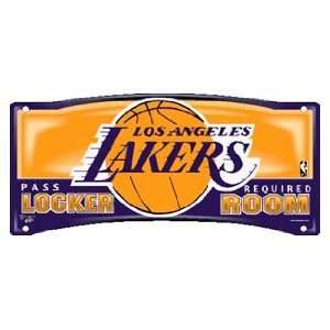  NBA LOS ANGELES LAKERS TEAM LOCKER ROOM SIGN: Sports 