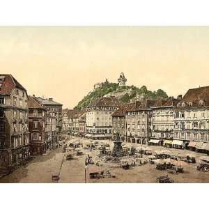     Graz market place Styria Austro Hungary 24 X 18.5 