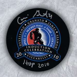  CAMMI GRANATO 2010 Hall Of Fame SIGNED Induction Puck 