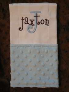 NEW* Personalized Burp Cloth *MINKY FABRIC CHOICES*  