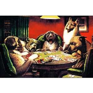   Waterloo (Dogs Playing Poker) Comedy Postcard: Sports & Outdoors
