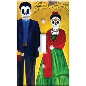   Plate Cover Art Frida & Diego Day of the Dead S