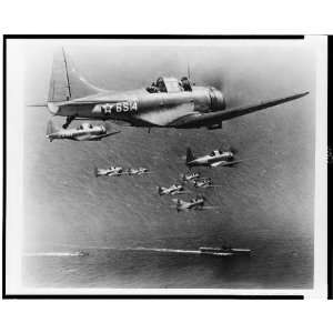  Dive bombing squadron returning, aircraft carrier 1942 