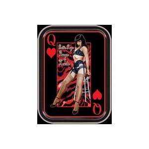  Queen of Hearts Bettie Page Pin up Tin Stash Box: Home 
