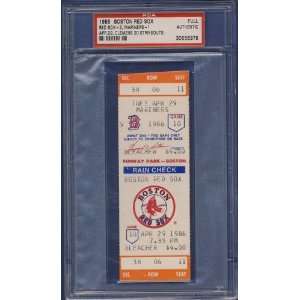 1986 Red Sox Roger Clemens 20 Strikeouts Ticket PSA:  