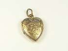   ENGLISH 9K GOLD HEART LOCKET PHOTO PENDANT c1890 !On Sale At Cost