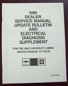 1990 Chevy Lumina Dealer Service Manual Update Bulletin  