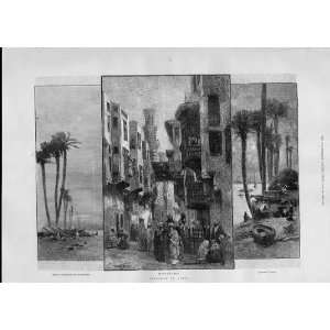  Street Geb El Almar Cairo Antique Print 1883 Egypt