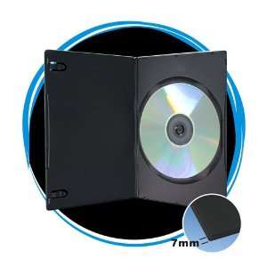   Premium Slim Single Disc DVD Case Black   25 Cases: Office Products