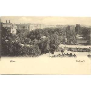  1900 Vintage Postcard City Park   Vienna Austria 