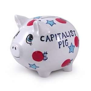 Our Name Is Mud Capitalist Pig Piggy Bank  Kitchen 