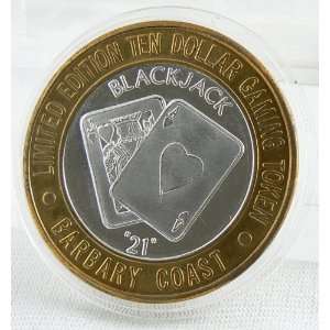   TOKEN .999 FINE SILVER in CAPSULE   BARBARY COAST: Everything Else