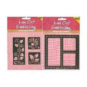    Flowers Lay Out Embossing Card Making Set 5 Pieces