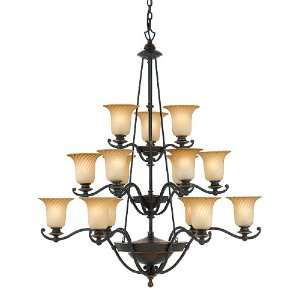   GE5015SE Genova 15 Light Chandelier, Stonehedge: Home Improvement