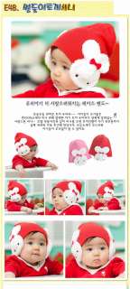 CUTE Korean Baby kids Wool Rabbit Snow Ear muff cap HAT suit for 3 18 