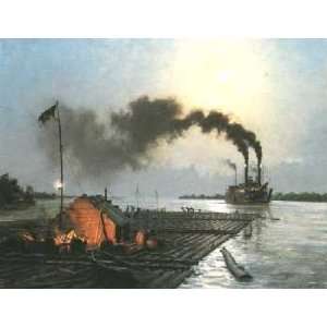  John Stobart   Rafting on the Missouri: Home & Kitchen