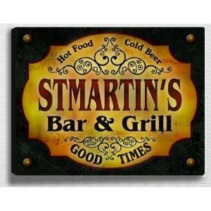  Stmartins Bar & Grill 14 x 11 Collectible Stretched 
