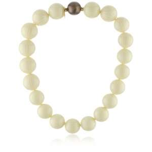 Invicta Incanto Large Ivory Colored Beads Stretch Necklace, 20.75