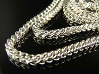 MENS 4MM STAINLESS STEEL 36 INCH FRANCO CUBAN CHAIN  