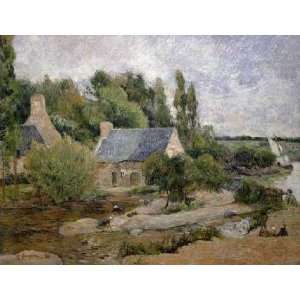  Les Lavendiers a Pont Aven by Paul Gauguin. Size 10.00 X 7 