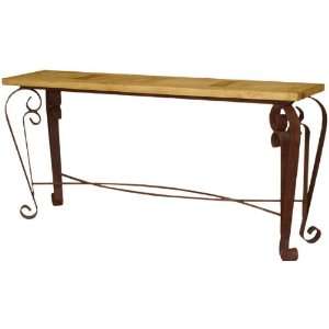  Santiago Wood & Wrought Iron Console Table: Home & Kitchen
