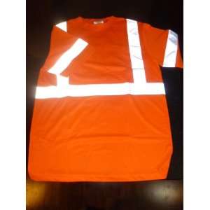  New MEDIUM 100% Polyester Mesh Safety Traffic Shirt with 