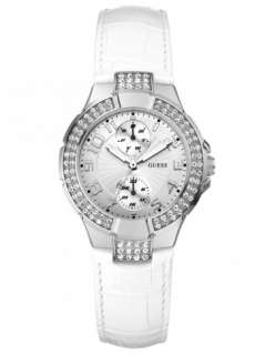 Guess Status In The Round Hyperactive White Womens Watch U10580L1 