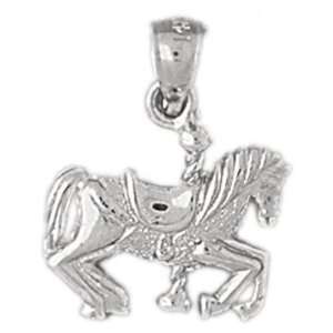   14K White Gold Charm Carousels 1.8   Gram(s) CleverSilver Jewelry