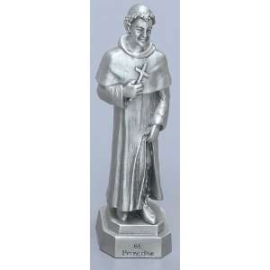  St. Peregrine   3 1/2 Pewter Statue with Prayer Card (JC 