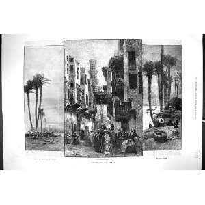  1883 Cairo BoatmenS Cottage Street Geb El Almar Bedouin 