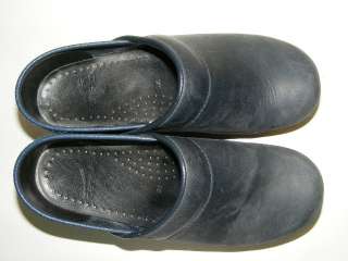 Dansko Clog Women Shoe 37 7 Black Professional NICE Staple Closed Heel 