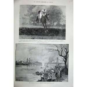   1899 Royal Lancers Steeplechase Horse Sport Boat Race