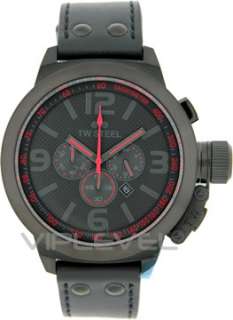 TW STEEL TW902 FEDEX FAST Cool Black 45mm Chrono RED Canteen BRAND 