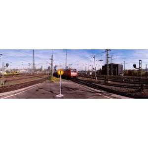 Train at a Railroad Station, Stuttgart, Baden Wurttemberg, Germany by 