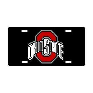 Ohio State Buckeyes Laser Cut Black License Plate