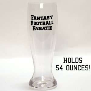Tumbleweed Fantasy Football Fanatic Giant Glass Beer Pilsner:  