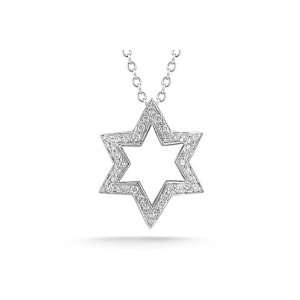   Star of David) Judaica Pendant Slide, Enhanced with Pave Diamonds