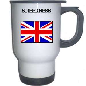  UK/England   SHEERNESS White Stainless Steel Mug 