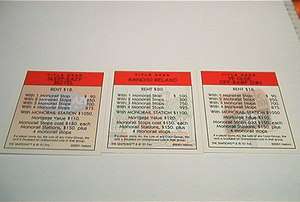 Title Deed cards from The Simpsons Monopoly game complete set Used 