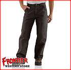 carhartt washed duck work dungaree jeans dark brown b11 dkb expedited 