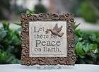 Natural Stone Look Peace Dove Small Wall Plaque Paperweight 3 5 x 3 
